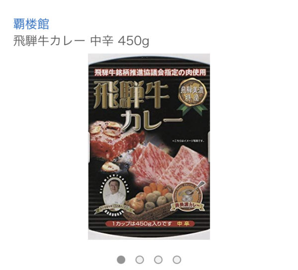 覇楼館 飛騨牛カレー 中辛 450g ✖︎3個